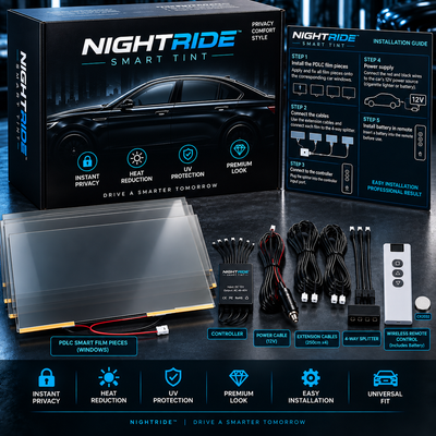 NIGHTRIDE™ Smart Tint – Switchable Privacy Window Film