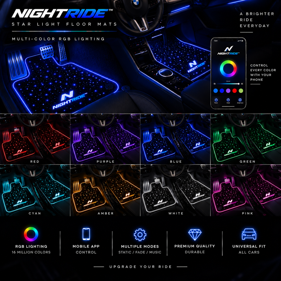 NIGHTRIDE™ – RGB LED Floor Mat 💙
